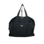 BOTTEGA VENETA◆ハンドバッグ/BLK/三角ロゴ/ナイロンバッグ