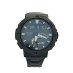CASIO◆ソーラー腕時計_PRO TREK/デジアナ/BLK/BLK/PROTREK Angler Line//
