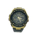 ショッピングg-shock ブラック CASIO◆ソーラー腕時計・G-SHOCK/G-STEEL/デジアナ/ブラック/ゴールド/タフソーラー