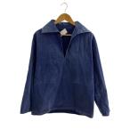 EURO VINTAGE* хлопок linen Fisherman рубашка / тянуть over / хлопок / голубой / одноцветный //