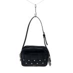 ショッピングポシェット pium◆ハートキルティングリボンポシェット/ショルダーバッグ/PVC/ブラック/無地//