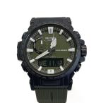 CASIO◆ソーラー腕時計_PRO TREK/デジアナ/--/KHK/KHK