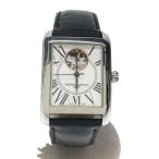 FREDERIQUE CONSTANT◆自動巻き腕時計/アナログ/レザー/WHT/BLK/FC303//