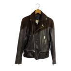 DIESEL◆ダブルライダースジャケット/--/羊革/BRW