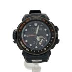 CASIO◆ソーラー腕時計・G-SHOCK/デジアナ/ラバー/BLK/BLK