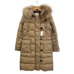 ショッピングmoncler MONCLER◆ロングダウンジャケット/00/ナイロン/ベージュ/無地/Z7HJ1060