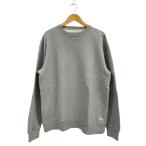 STUSSY◆ワンポイントロゴ刺繍スウェット/XL/コットン/グレー