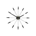 NEXTIME/ стена настенные часы / wall часы /PLUG INN/ аналог / серебряный × черный //