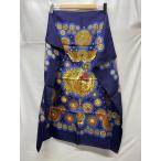 ショッピングスカーフ HERMES◆スカーフ/シルク/NVY/レディース