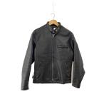 Schott◆シングルライダースジャケット/38/レザー/BLK/641//