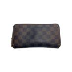 ショッピングダミエ LOUIS VUITTON◆1)ジッピー・ウォレット_ダミエ・エベヌ_BRW/PVC/BRW/メンズ