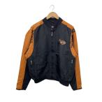 HARLEY DAVIDSON◆シングルライダースジャケット/L/ナイロン/BLK