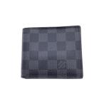 ショッピングLOUIS LOUIS VUITTON◆2)ポルト・フォイユ・マルコNM_ダミエ・グラフィット/PVC/BLK/メンズ状態考慮
