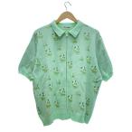 TTT_MSW◆半袖シャツ/FREE/コットン/GRN/花柄/ttt-2021ss-kt03