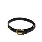 CELINE◆ベルト/レザー/BLK/レ