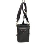 PRADA◆ショルダーバッグ/レザー/WHT/2ZH155/フォンケース/ポーチ