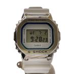 ショッピングCASIO CASIO◆クォーツ腕時計/デジタル/ラバー/SLV/WHT/GM-5600LC