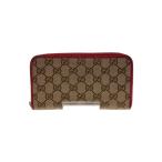 ショッピングＧＧキャンバス GUCCI◆長サイフ_GGキャンバス/キャンバス/RED/レディース