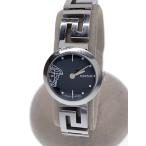 VERSACE◆クォーツ腕時計/アナログ/ステンレス/BLK/SLV