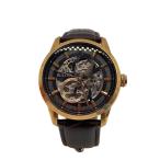 BULOVA◆自動巻腕時計/アナログ/レザー/BRW/97A169