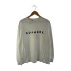 SOPHNET.◆L/S CLASSCI LOGO TEE/長袖Tシャツ/S/コットン/WHT/SOPH-222046