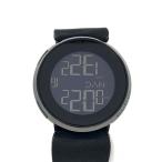 GUCCI◆腕時計/デジタル/ラバー/BLK/BLK/YA114207/社外ベルト