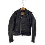 ショッピングライダース Schott◆ダブルライダースジャケット/32/レザー/BLK/613/サイズ考慮