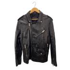 ZARA◆ダブルライダースジャケット/L/羊革/BLK/無地/5388/403/800/