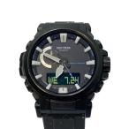 CASIO◆プロトレック/日本自然保護協会/PRO TREK/アナログ/ソーラー/BLK