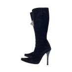 comex◆ロングブーツ/23cm/BLK/スウェード