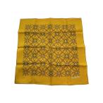 HERMES◆スカーフ/シルク/イエロー/レディース