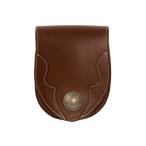 DEGNER◆ウエストバッグ/レザー/BRW/無地