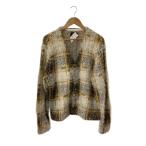ショッピングstussy STUSSY◆Hairy Plaid Cardigan/カーディガン(厚手)/M/ナイロン/YLW/総柄