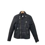 ショッピングdiesel DIESEL◆中綿/ダブルライダースジャケット/S/ナイロン/BLK/無地