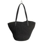 ショッピングストローバッグ COACH◆ストロー/トートバッグ/--/GRY/無地/CQ786