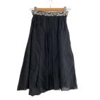 PRADA◆ロングスカート/--/--/BLK/無地//