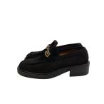 ショッピングスウェード GUCCI◆ローファー/36.5/BLK/スウェード/6121