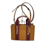 COACH◆スミス トートバッグ 24/ハンドバッグ/レザー/ブラウン/CAR77