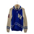 ショッピングカウチン HELLY HANSEN◆カーディガン(厚手)/M/ウール/BLU/カウチン