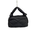 ショッピングzara ZARA◆ハンドバッグ/ポリエステル/BLK/無地/