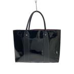 博濱野/トートバッグ/エナメル/BLK/無地