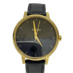 ショッピングnixon NIXON◆クォーツ腕時計/アナログ/レザー/BLK/BLK/16H