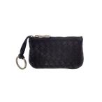 BOTTEGA VENETA◆スレ有/イントレチャート/コインケース/レザー/BLK/メンズ