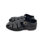 PHIGVEL◆Gurkha sandal/グルカサンダル/UK9.5/BLK/牛革/PM-SH04
