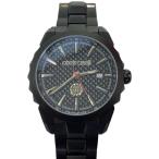 roberto cavalli◆by franck muller/デイト/クォーツ腕時計/アナログ/ステンレス/BLK/BLK/1G034//