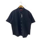 ショッピングsupreme Supreme◆24SS/Loose Fit S/S Oxford Shirt/半袖シャツ/L/コットン/BLK/無地//