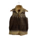 ショッピングカウチン CANADIANSWEATER◆カウチンベスト(厚手)/--/ウール/BRW/総柄//