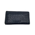 ショッピングbottega BOTTEGA VENETA◆長財布/レザー/NVY/メンズ//
