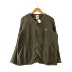 DANTON◆FLEECE COLLARLESS JACKET/フリースジャケット/44/ポリエステル/GRY/JD-8939