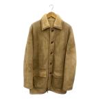 LOEWE◆ジャケット/48/レザー/BEG/無地